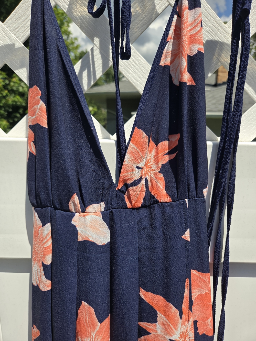 Hello Molly Navy Blue/Floral Maxi Dress NWT - Size 6 - Picture 3 of 6
